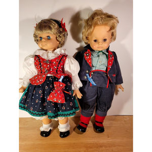 Vintage West Germany Engel Puppe pair of dolls